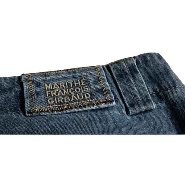 Vintage Le Jean De Marithe Francois Girbaud Denim Cargo Shorts Sz 48 Big & Tall Bermuda Shorts High Waisted
