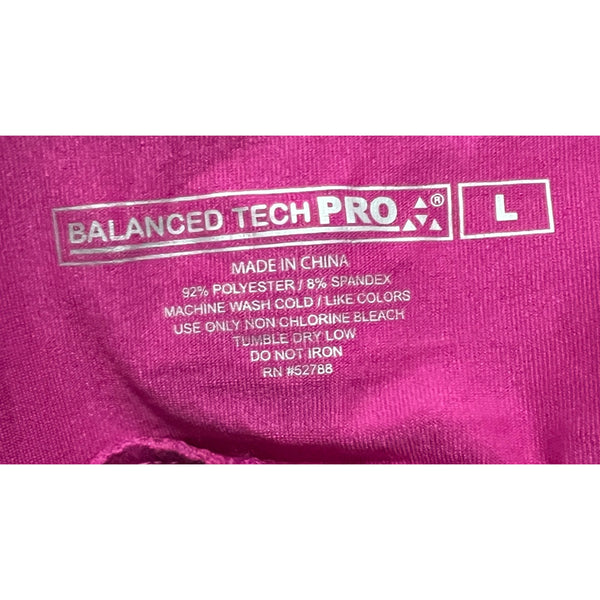 Balanced Tech Pro Sz Large Sports Bra Womens Orange & Pink Mesh Siding