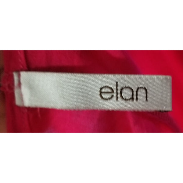 Elan Hot Pink Blouse with Double Tail Sz S Open Shoulder Flowy